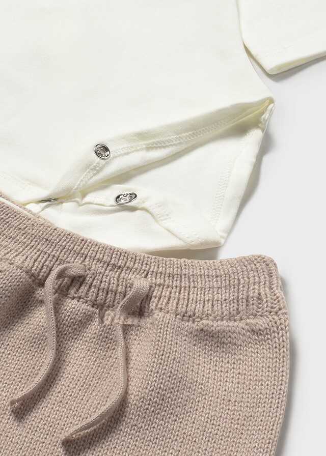 Conj. polaina 3 piezas tricot