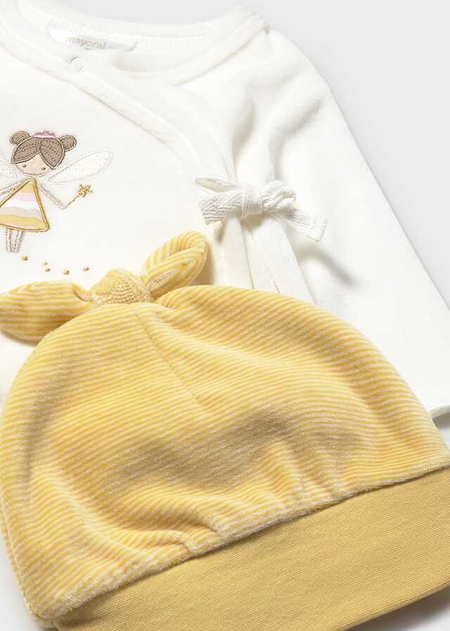 Conj. polaina gorro tundosado