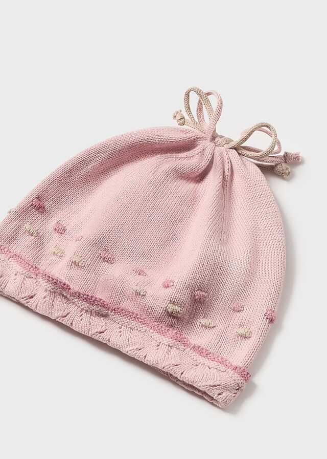 Conj. polaina tricot con gorro