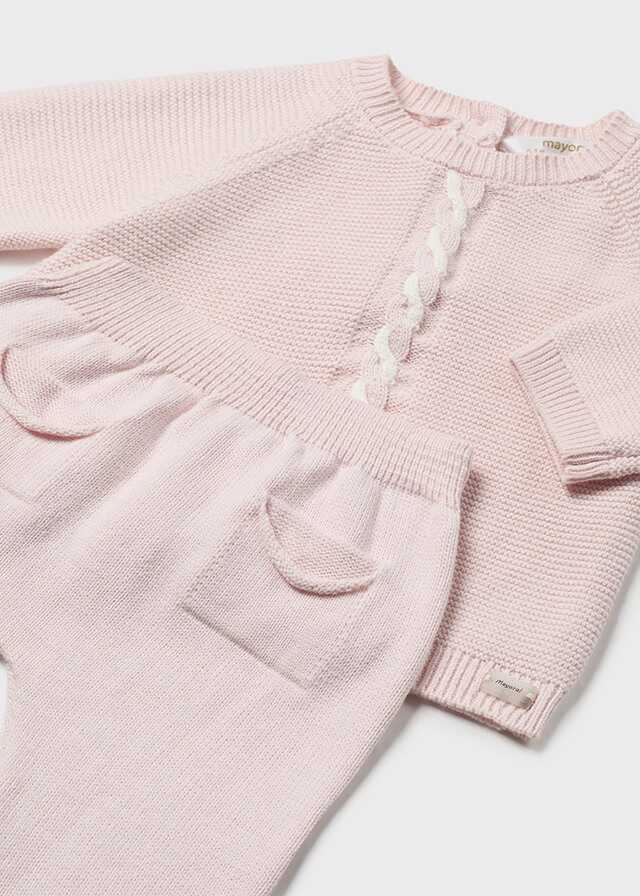 Conj. polaina y gorro tricot