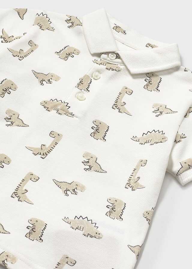 Conj. Polo m/c estampado y Bermuda tirantes