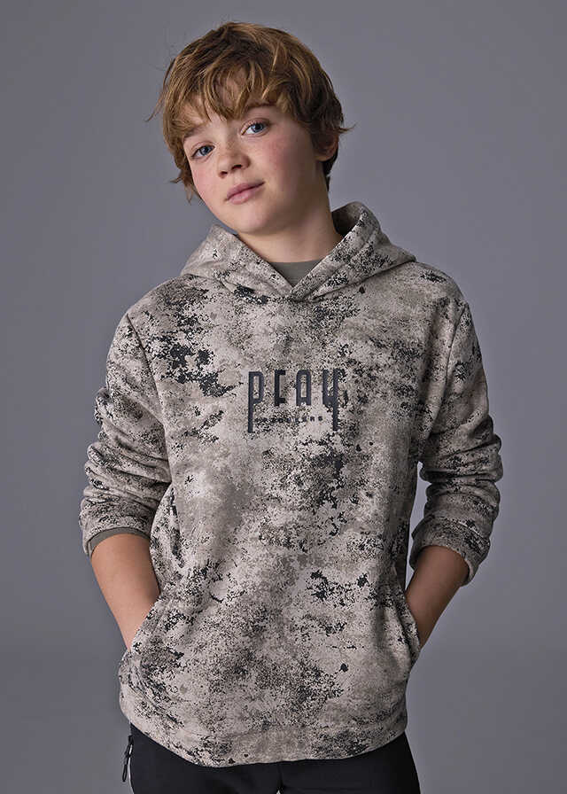 Conj. Pullover estampado y Pantalon contraste plana