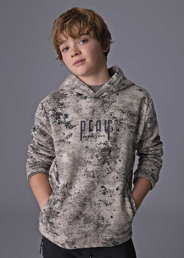 Conj. Pullover estampado y Pantalon contraste plana