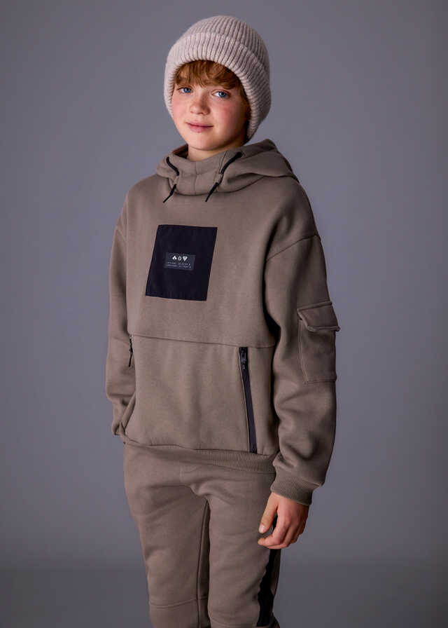 Conj. Pullover y pantalon contraste plana