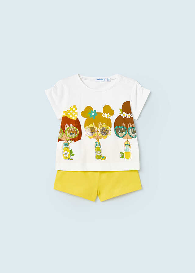 Conj. short apliques