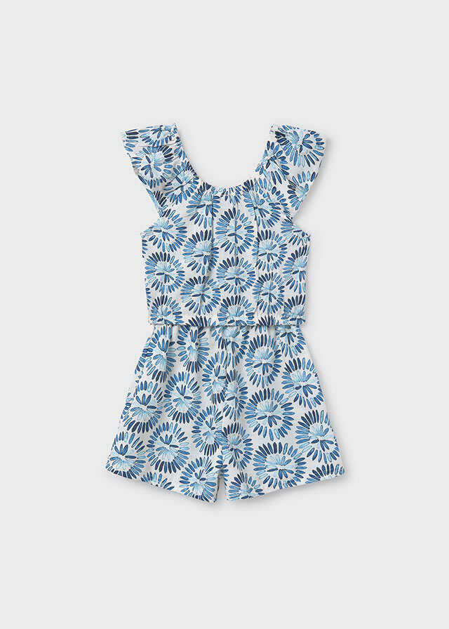 Conj. short volante estampado