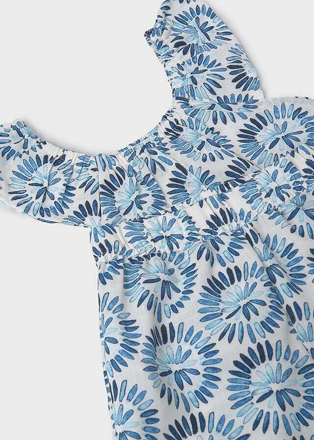 Conj. short volante estampado