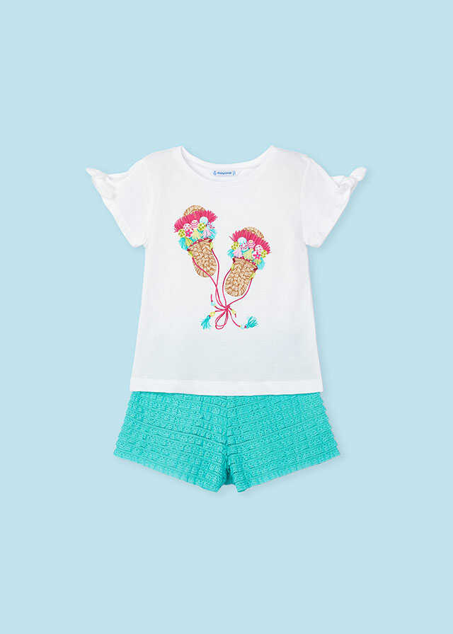 Conj. short volantes