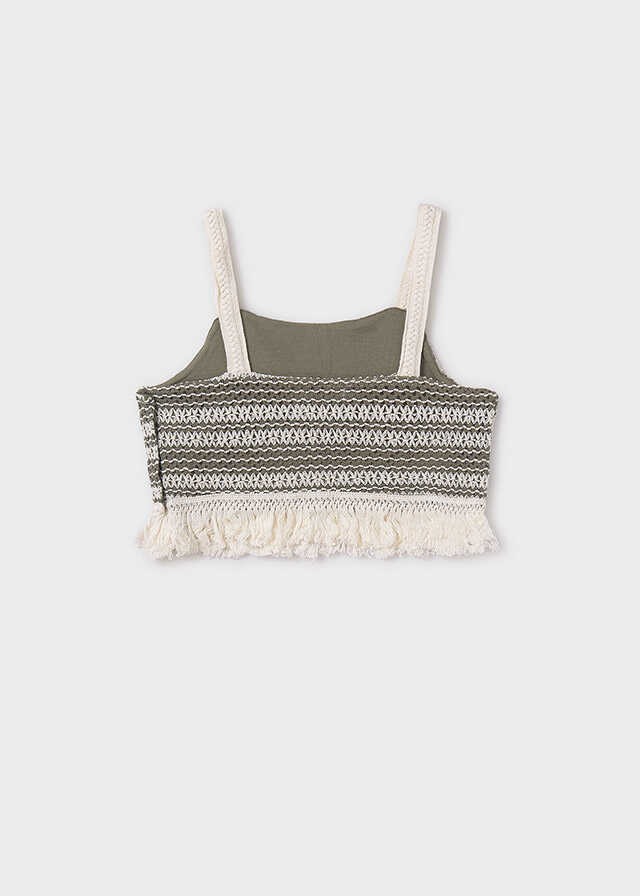 Conj. Top crochet y Pantalon largo punto calado