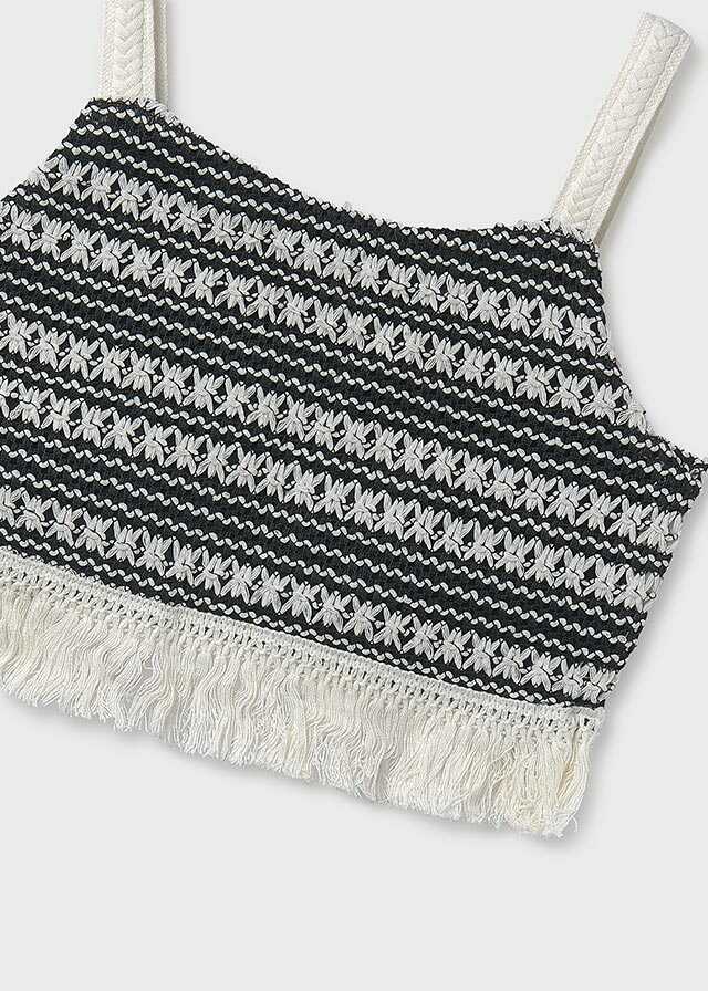 Conj. Top crochet y Pantalon largo punto calado