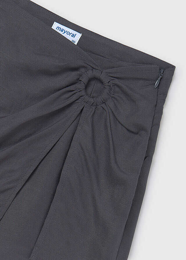 Conj. Top lazo asimetrico y Falda pantalon arandela