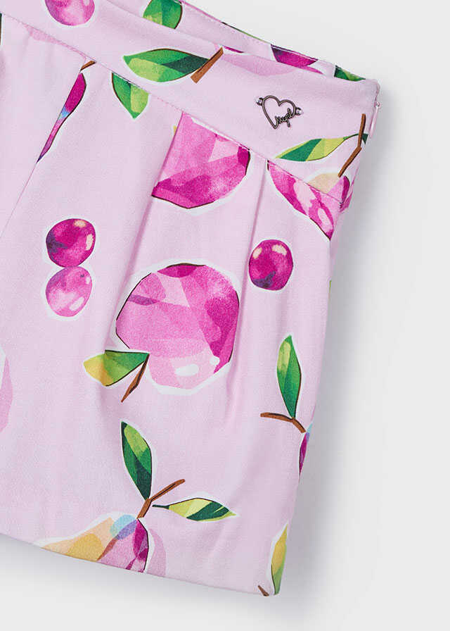 Conj. Top peplum y Falda pantalon estampado