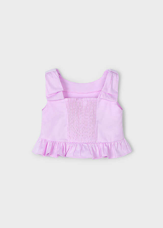 Conj. Top peplum y Falda pantalon estampado