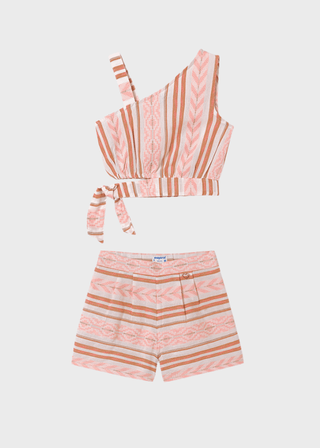 Conj. Top y Pantalon corto jacquard