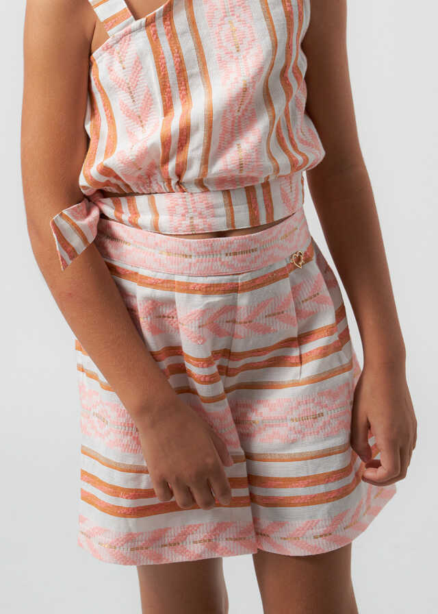 Conj. Top y Pantalon corto jacquard
