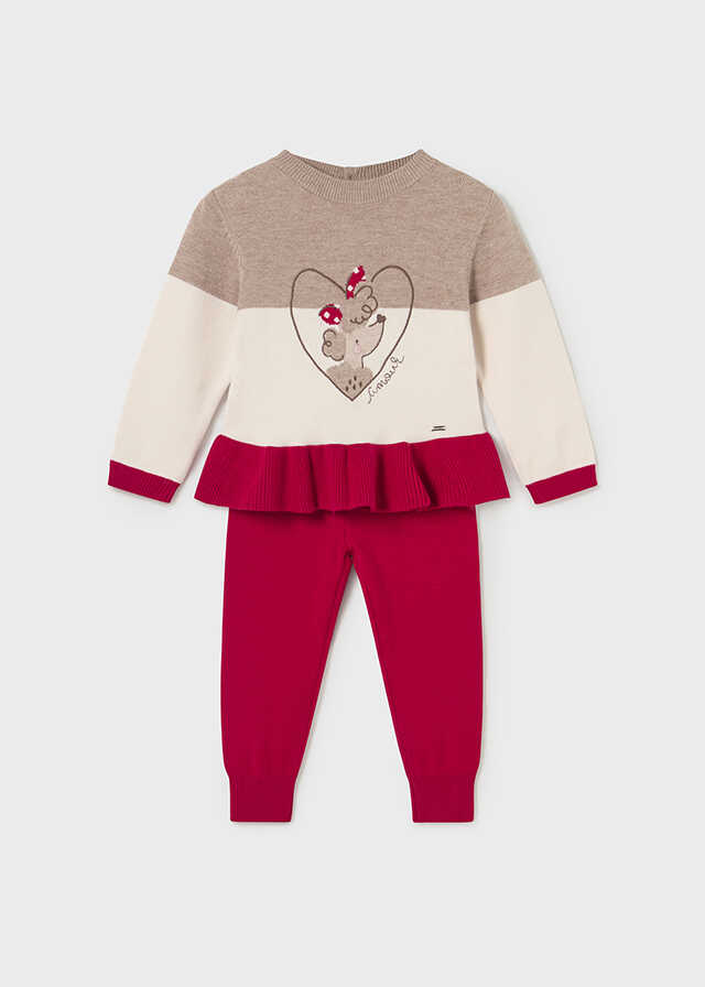 Conj. tricot pantalon largo