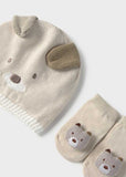 Gorro y calcetin tricot