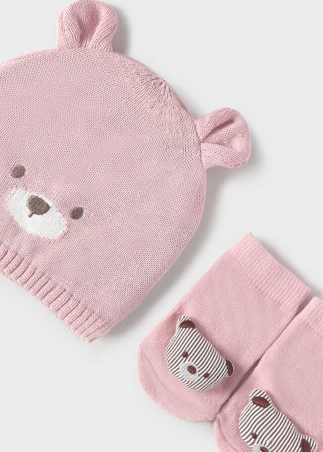 Gorro y calcetin tricot