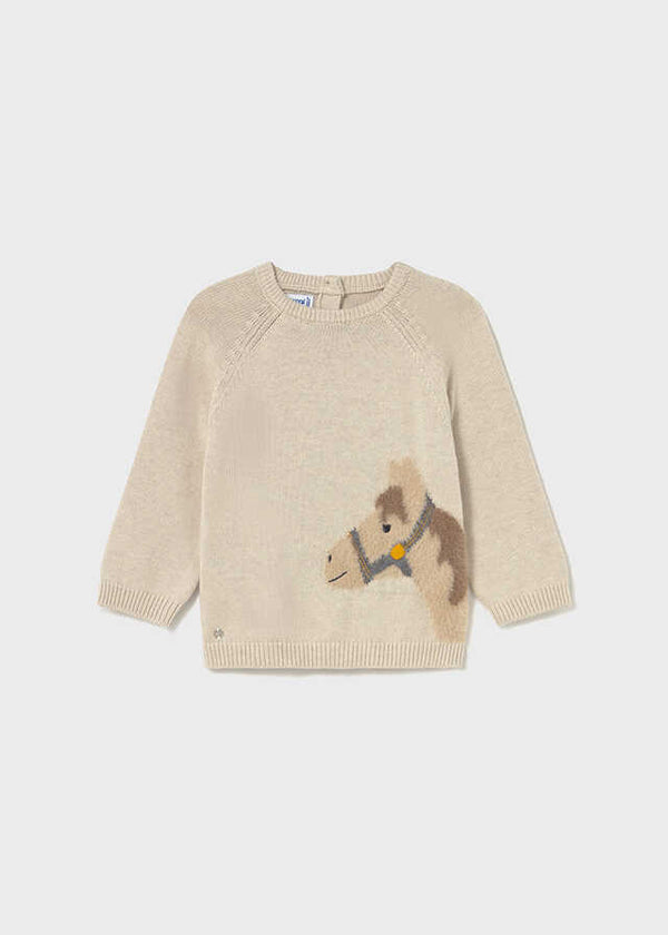 Jersey intarsia animal