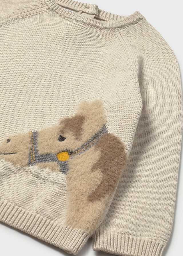 Jersey intarsia animal