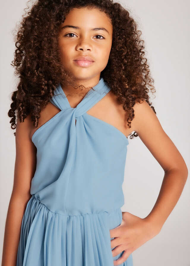 Mono corto crepe plisado