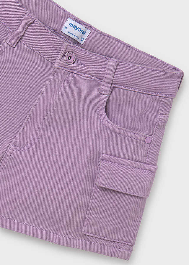 Pantalon corto sarga cargo