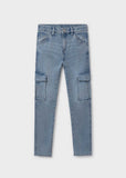 Pantalon denim cargo