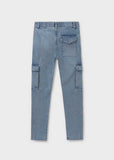 Pantalon denim cargo