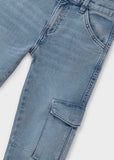 Pantalon denim cargo