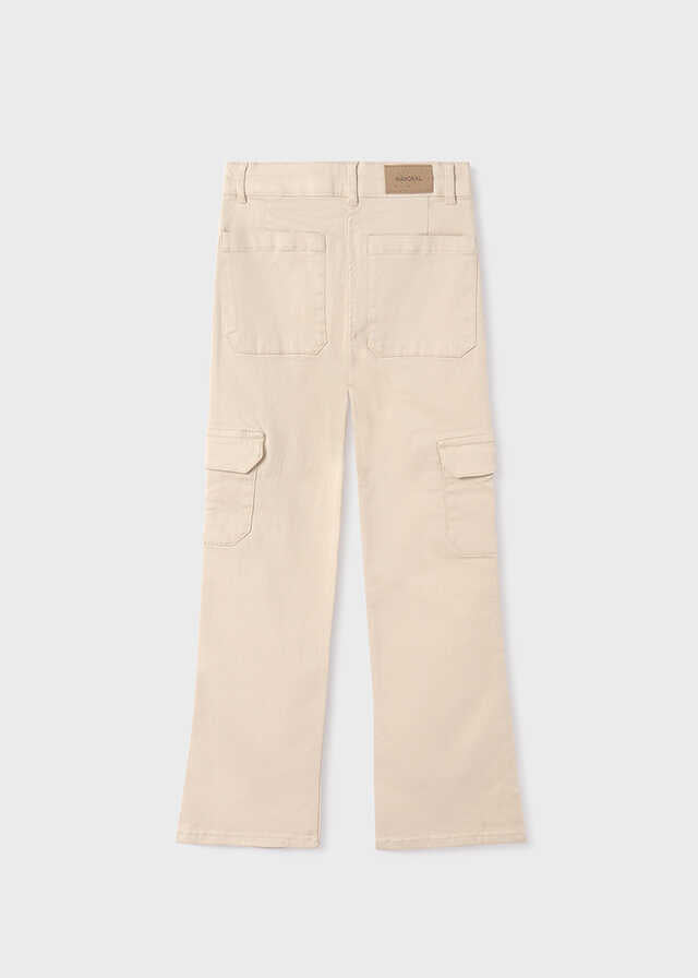 Pantalon largo sarga
