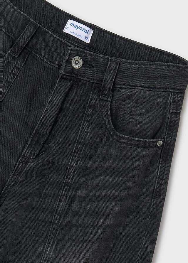 Pantalon largo tejano wide leg