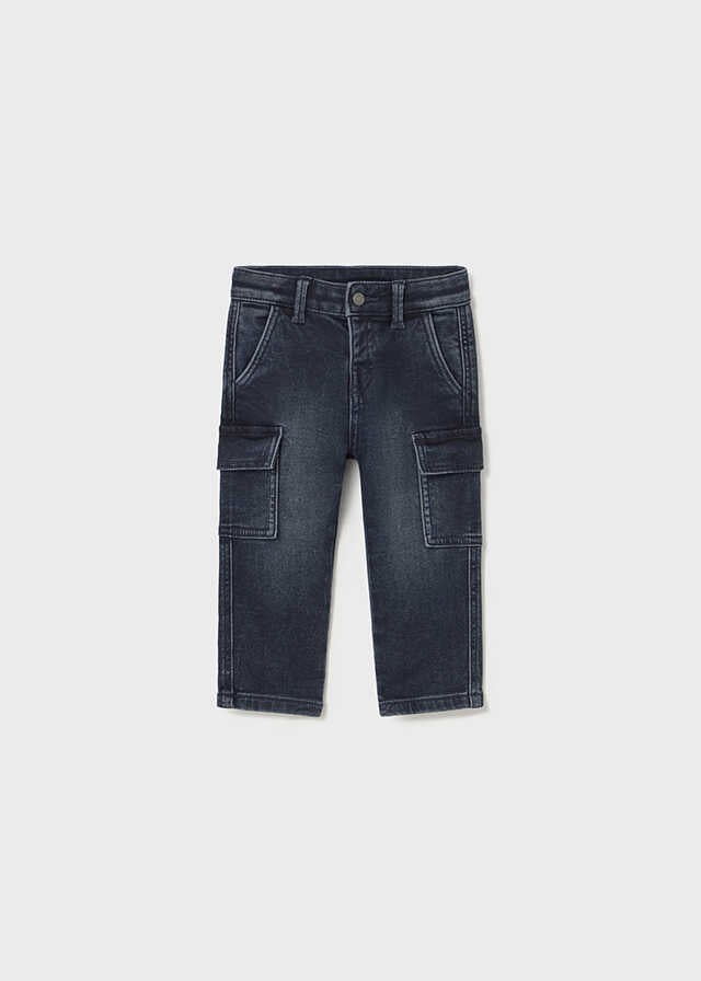 Pantalon soft denim cargo