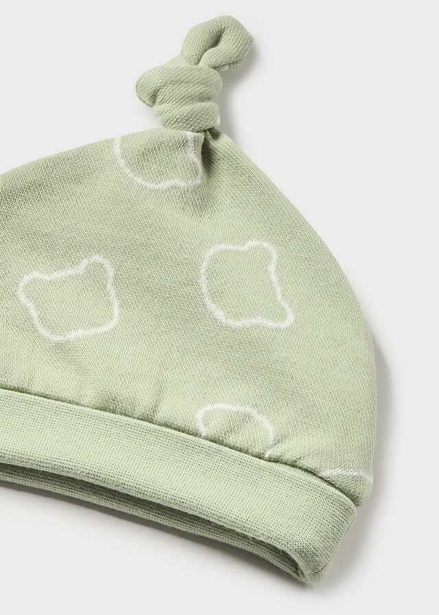Pelele peto y gorro jacquard