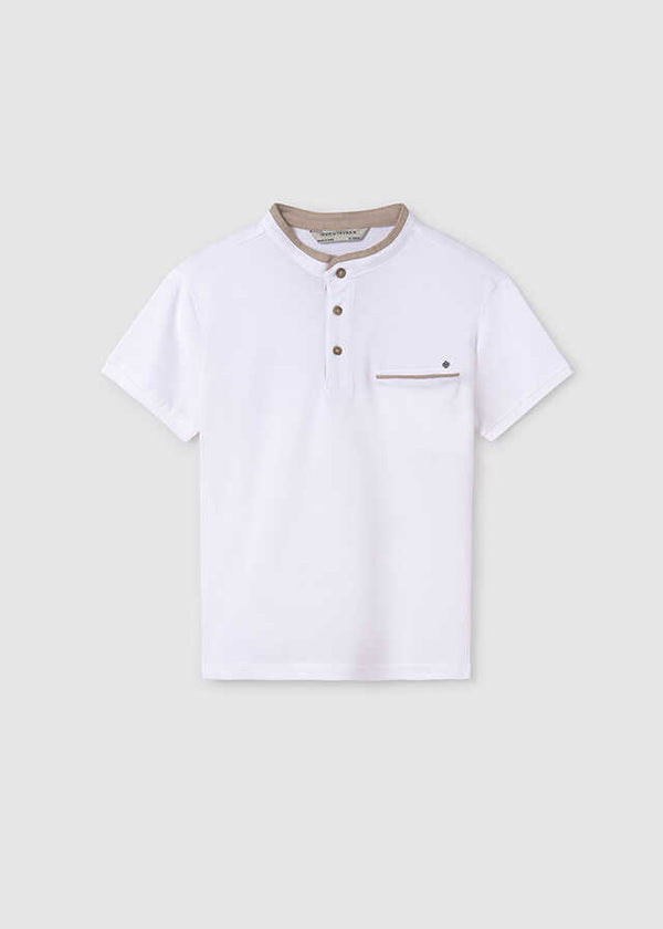 Polo m/c contraste c/mao