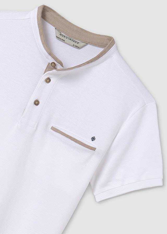Polo m/c contraste c/mao