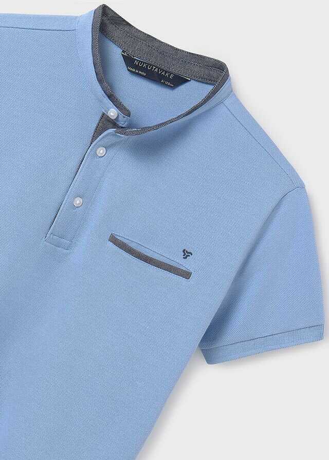 Polo m/c contraste c/mao