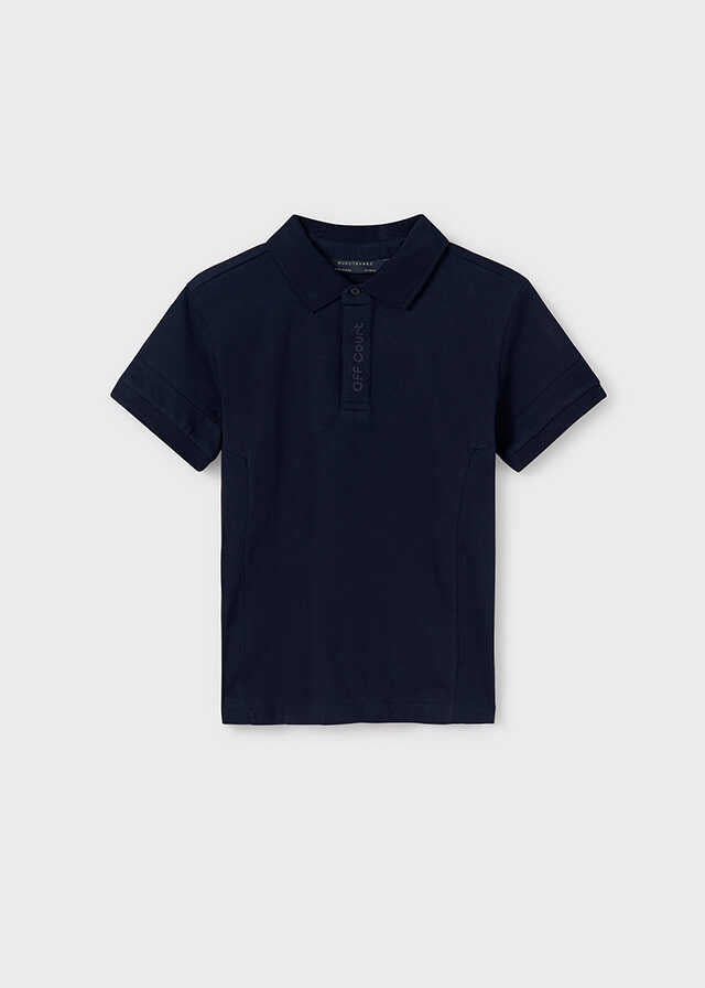 Polo m/c contrastes pique