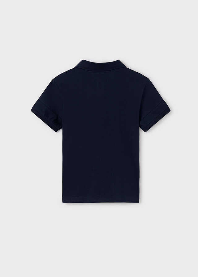 Polo m/c contrastes pique