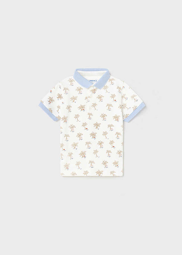 Polo m/c estampado grande