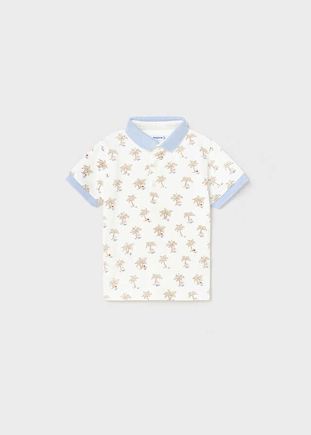 Polo m/c estampado grande