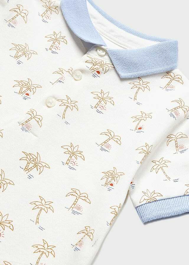 Polo m/c estampado grande