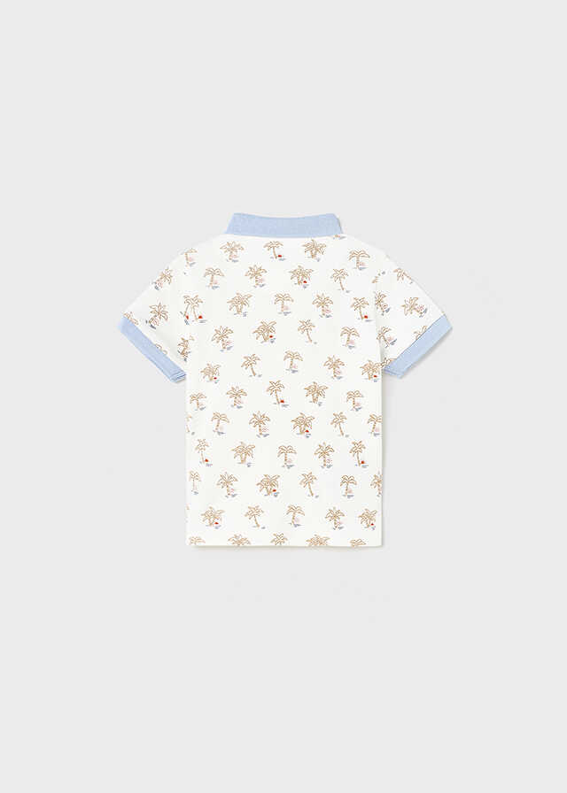 Polo m/c estampado grande