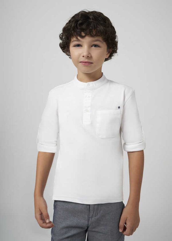 Polo m/l cuello panadero