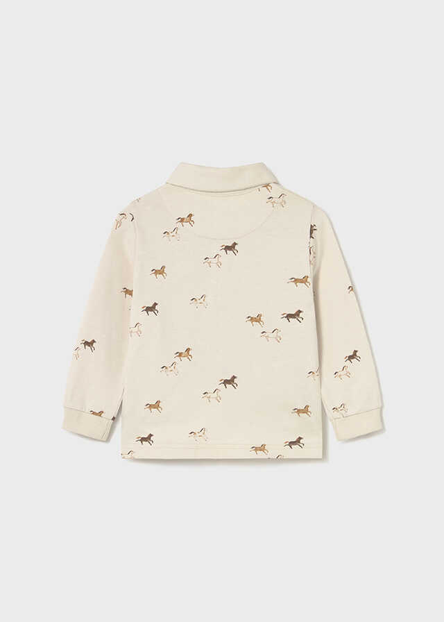 Polo m/l estampado