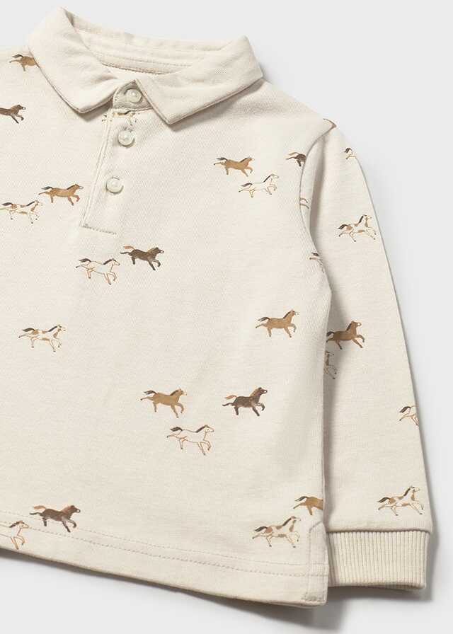 Polo m/l estampado