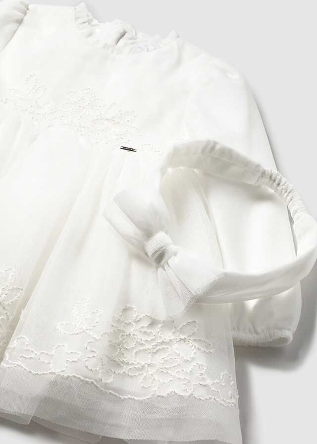Vestido ceremonia tul bordado