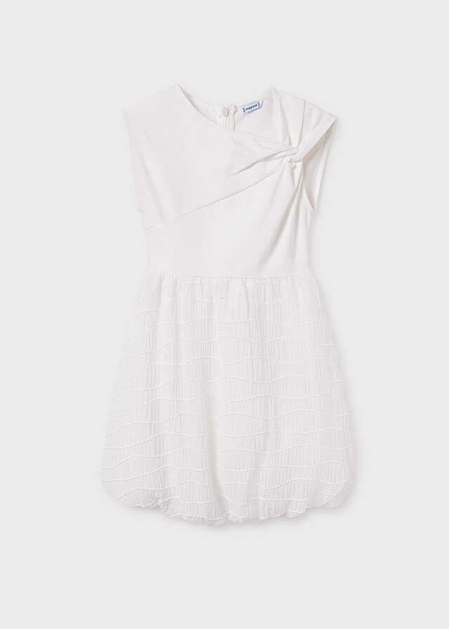 Vestido combinado globo