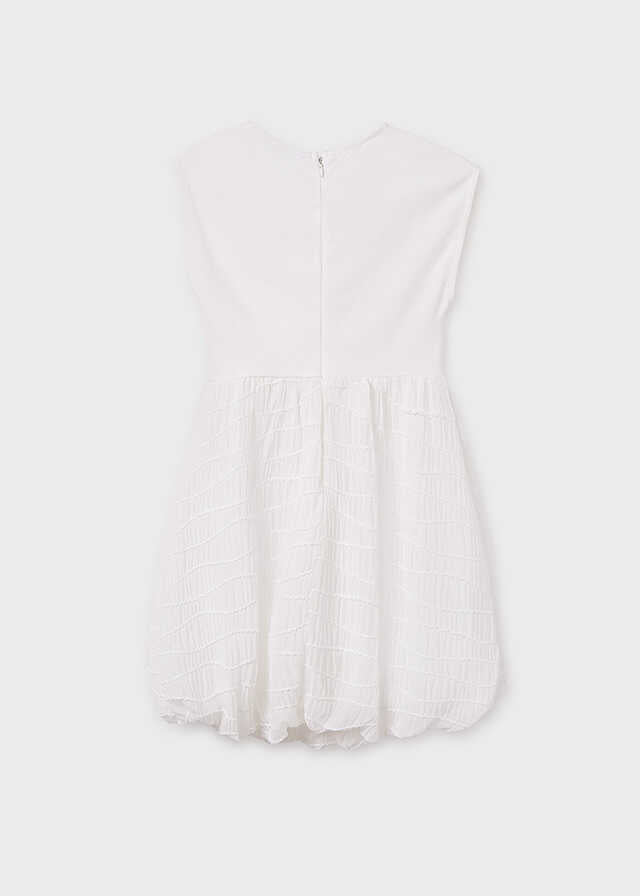 Vestido combinado globo