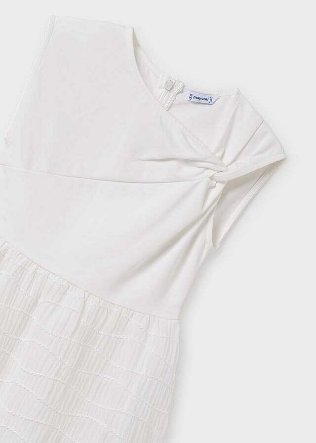 Vestido combinado globo