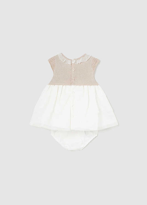 Vestido combinado tricot